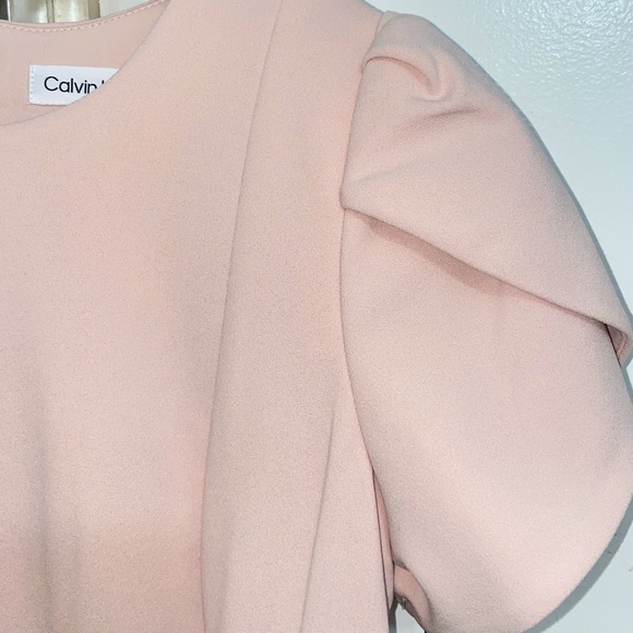 NWT Calvin Klein Tulip sleeve dress pink - Picture 6 of 6